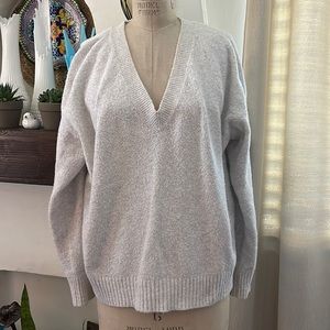 Vince Women's V-Neck Sweater in Light Gray